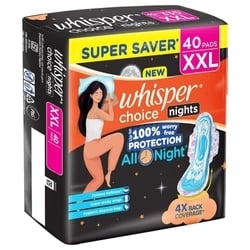 Whisper Choice Nights XXL Sanitary Pad 40 N 2