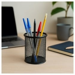 Gerat Essentials Black Mesh Pen Holder