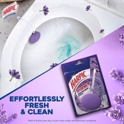 Harpic Hygienic Toilet Cleaner Rim Block Lavender 26 g 3