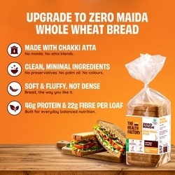 The Health Factory Zero Maida Whole Wheat Bread 350 g 2