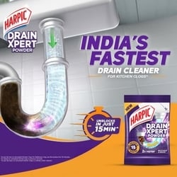 Harpic Drain Xpert Drain Cleaner Powder 45 g 3