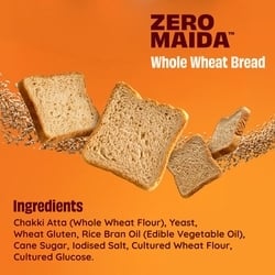 The Health Factory Zero Maida Whole Wheat Bread 350 g 3