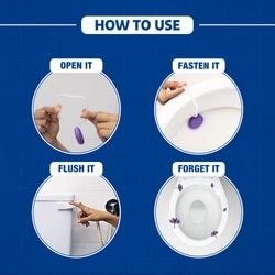 Harpic Hygienic Toilet Cleaner Rim Block Lavender 26 g 4