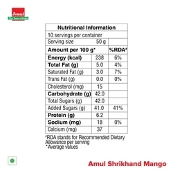 Amul Mango Shrikhand 500 g (Container) 5