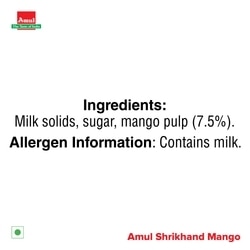 Amul Mango Shrikhand 500 g (Container) 6