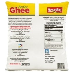 Gowardhan Pure Cow Ghee 500 ml (Pouch) 2