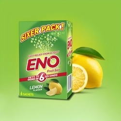 Eno Lemon Flavour Fruit Salt 5 g (Pack of 6) 2