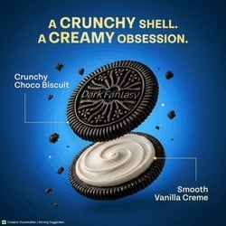 Sunfeast Dark Fantasy Vanilla Sandwich Cream Biscuit 79 g 2