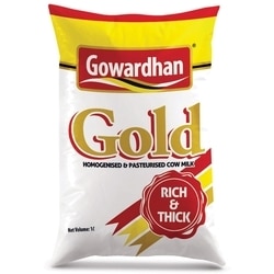 Gowardhan Gold Rich And Thick  Cow Milk 1 L (Pouch)