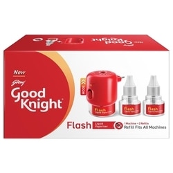 Good Knight Flash Mosquito Repellent Machine + Refill 45 ml (Pack of 2) 2