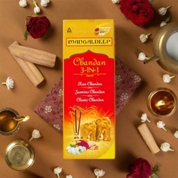 Mangaldeep Chandan 3in1 Incense Sticks - 180 pcs