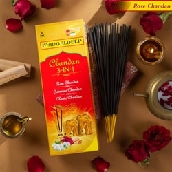 Mangaldeep Chandan 3in1 Incense Sticks - 180 pcs 3