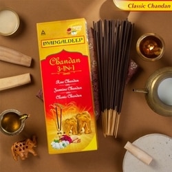 Mangaldeep Chandan 3in1 Incense Sticks - 180 pcs 4