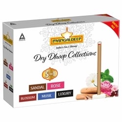 Mangaldeep Dry Dhoop Sticks Collections - 5in1 80 g 2