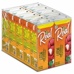 Real Fruit Power Litchi Juice 125 ml (Pack of 10)