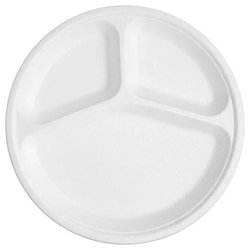 Home One Bagasse Disp 3 Compartment Plate Pack of 15 3