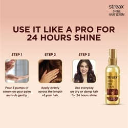 Streax Vitalized With Walnut Oil Hair Serum 45 ml 3