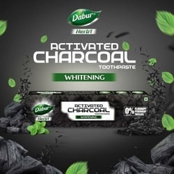 Dabur Herbal Whitening Activated Charcoal Toothpaste 120 g (Pack of 2) 3