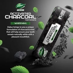Dabur Herbal Whitening Activated Charcoal Toothpaste 120 g (Pack of 2) 4