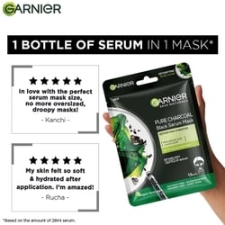 Garnier Pure Charcoal Black Hydration Serum Mask 28 g 8