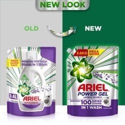 Ariel Lavender Power Gel Front Load Liquid Detergent 3.6 kg