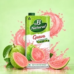B Natural Guava Gush Fruit Drink 1 L