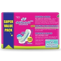 Sofy Antibacterial Hygiene & Herbs Slim Sanitary Napkins (XL) 48 Pads 2