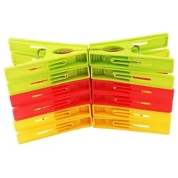 Swastik Platinum Assorted Plastic Cloth Clip 12 pcs 3