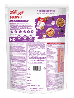 Kellogg's Millet Muesli with 84% Fruit, Seed & Multigrain 500g 2