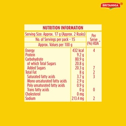 Britannia Toastea Elaichi Bake Rusk 225 g (Pack) 3