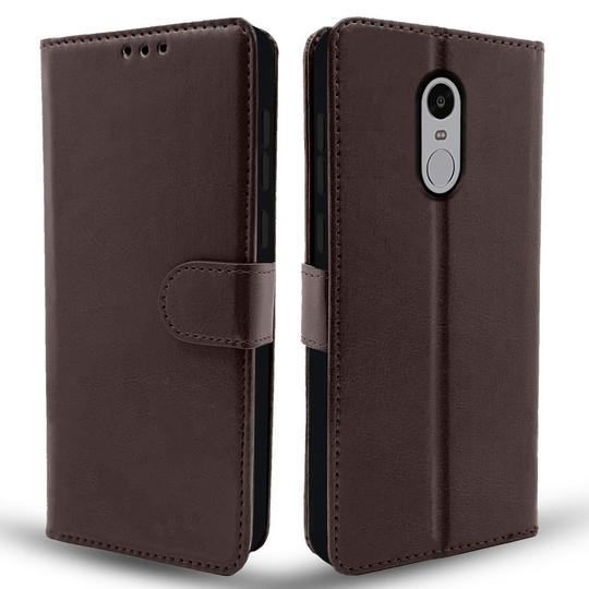 Altamont Mi Redmi Note 4 Flip Case | Vintage Leather Finish | Inside TPU with Card Pockets | Wallet Stand | Magnetic Closing | Flip Cover for Mi Redmi Note 4 (Coffee)