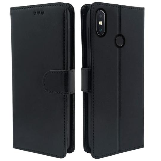 Altamont Mi Redmi Note 5 Pro Flip Case | Vintage Leather Finish | Inside TPU with Card Pockets | Wallet Stand | Magnetic Closing | Flip Cover for Mi Redmi Note 5 Pro (Black)