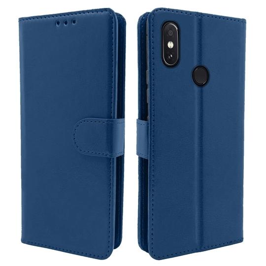 Altamont Mi Redmi Note 5 Pro Flip Case | Vintage Leather Finish | Inside TPU with Card Pockets | Wallet Stand | Magnetic Closing | Flip Cover for Mi Redmi Note 5 Pro (Blue)