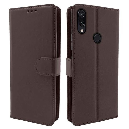 Altamont Flip Cover Leather Finish | Inside TPU with Card Pockets | Wallet Stand and Shock Proof | Complete Protection Flip Case for Redmi Note 7 Pro/Note 7 / Note 7s (Coffee)