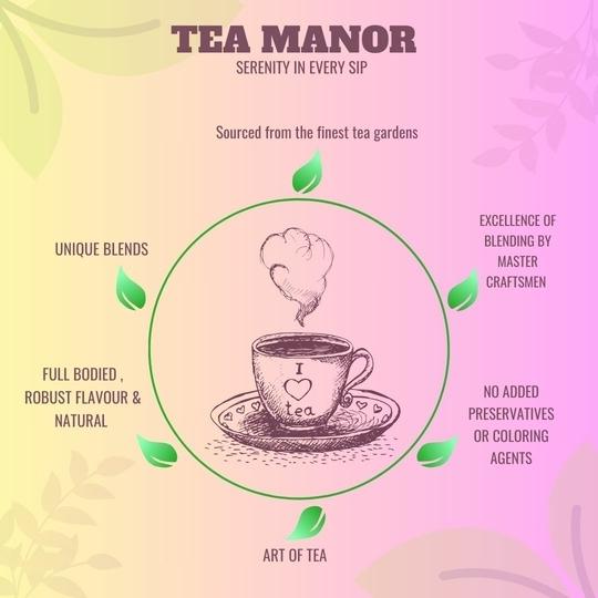 MASALA TEA | TEA MANOR | PREMIUM | ASSAM & NILGIRI BLEND | RICH, AROMATIC & HEALTHY | BLACK TEA | 1 Kg