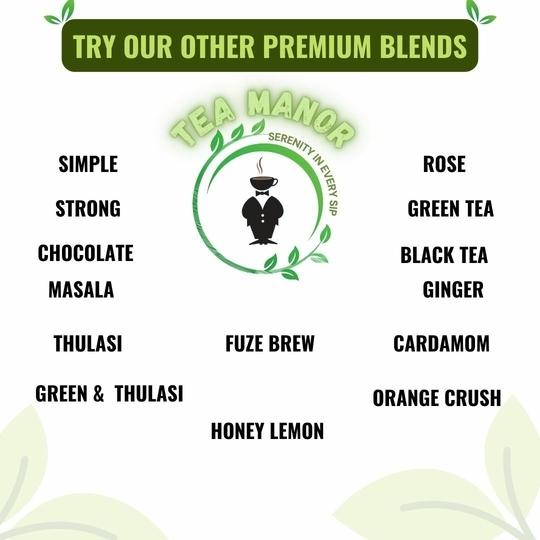 MASALA TEA | TEA MANOR | PREMIUM | ASSAM & NILGIRI BLEND | RICH, AROMATIC & HEALTHY | BLACK TEA | 1 Kg