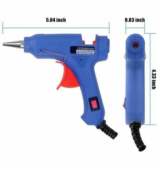 Fadman Blue 20 W Hot Melt Gun Standard Temperature Corded Glue Gun, 7 Mm