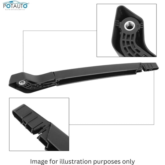 Potauto Rear Wiper Blade With Arm Compatible For SKODA FABIA | Natural Rubber, Durable and Noise-Free|Part-A449