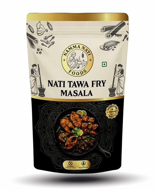 NAMMA NATI FOODS Tawa Fry Masala | Authentic South Indian Spice Blend | Rich Aroma & Bold Flavor | Premium Quality Masala | 75g