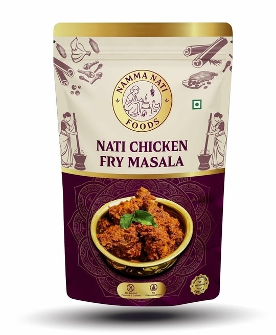 NAMMA NATI FOODS Fry Masala | Authentic South Indian Spice Blend for Crispy & Spicy Veg Recipes | Rich Aroma & Bold Flavor | Premium Quality Masala | 75g