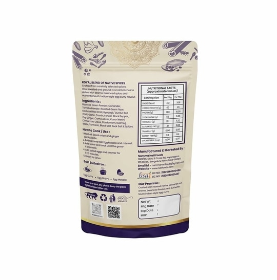 NAMMA NATI FOODS Special Masala | Authentic South Indian Spice Blend for Curry & Fry Recipes | Rich Aroma & Flavor | Premium Quality Masala | 75g