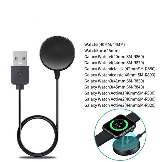 KP Original Battery JW-14 Charger Compatible with Samsung Galaxy Watch Active 1/2, Galaxy Watch 3/4/5, 1M USB Charging Cable, Smartwatch Accessories, Black