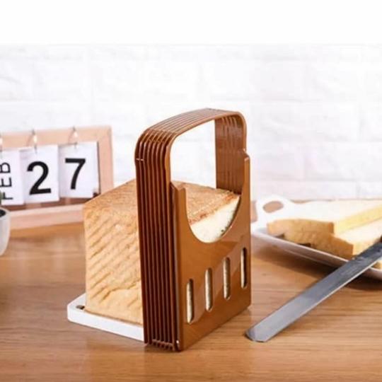 SARVASHVA TRENDS Bread Bake Slicer Cutter, Foldable Compact Bread Slicing Guide,Kitchen Accessories,Bread Machine for Homemade Bread Bagel Loaf Sandwich