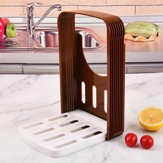 SARVASHVA TRENDS Bread Bake Slicer Cutter, Foldable Compact Bread Slicing Guide,Kitchen Accessories,Bread Machine for Homemade Bread Bagel Loaf Sandwich