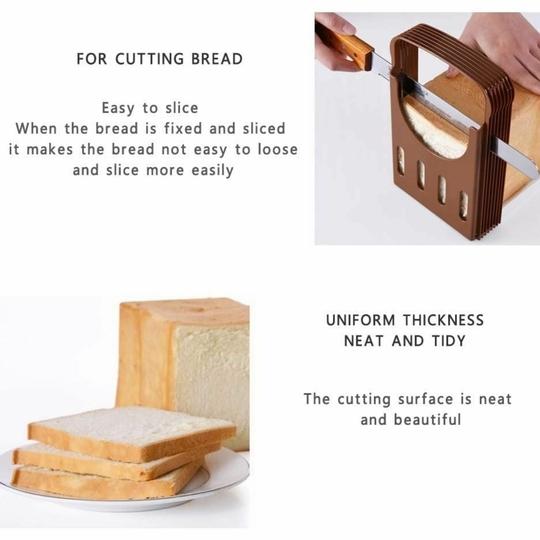 SARVASHVA TRENDS Bread Bake Slicer Cutter, Foldable Compact Bread Slicing Guide,Kitchen Accessories,Bread Machine for Homemade Bread Bagel Loaf Sandwich