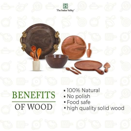 The Indus Valley Brown Neem Wood Cooking Spatula