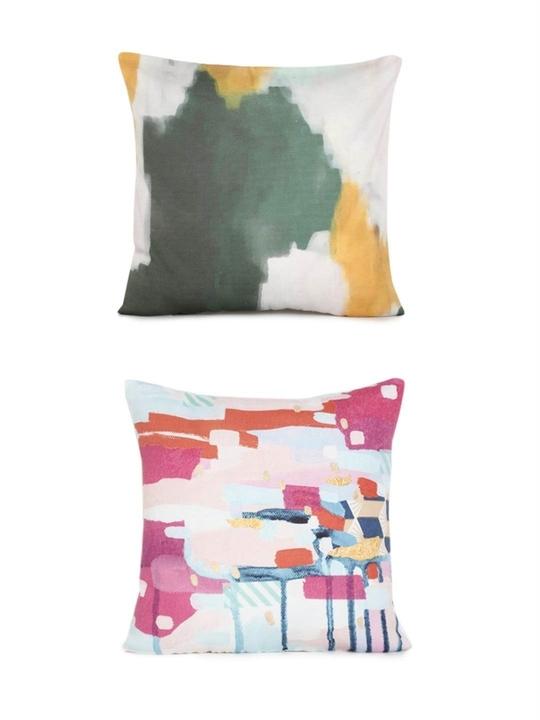 Alina Decor Square Polyester Cushion Cover (16x16-inch, Multicolour) - Set of 8
