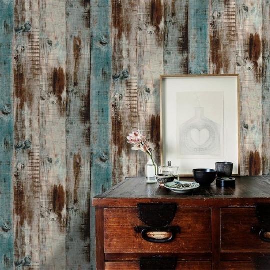 Jaamso Royals Multicolor PVC Wood Peel Stick Wallpaper Decal Roll 200X45 cm( 200 CM X 45 CM )