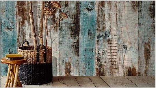 Jaamso Royals Multicolor PVC Wood Peel Stick Wallpaper Decal Roll 200X45 cm( 200 CM X 45 CM )