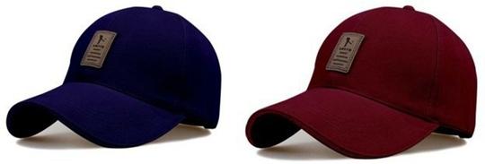 ALMOS Dark Blue, Maroon Cotton Pack of 2 Baseball Cap (Free Size)